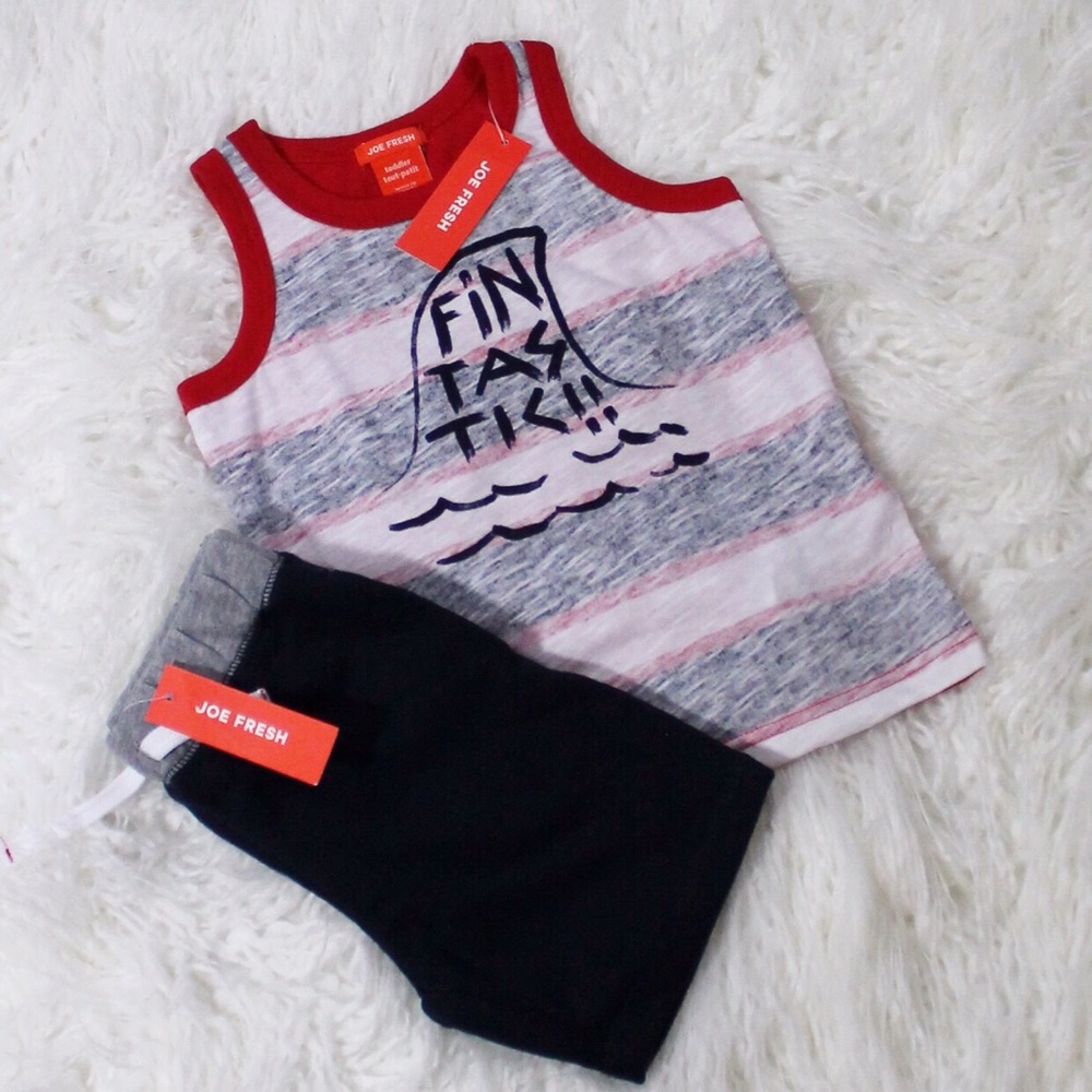 NWT Joe Fresh 2 Piece Tank & French Terry Shorts - Picture 1 of 8